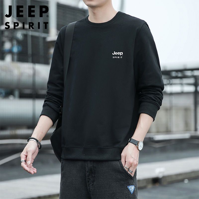 JEEP SPIRIT JEEP吉普正品卫衣男士纯棉春秋季加厚新款长袖外套男装上衣服新品