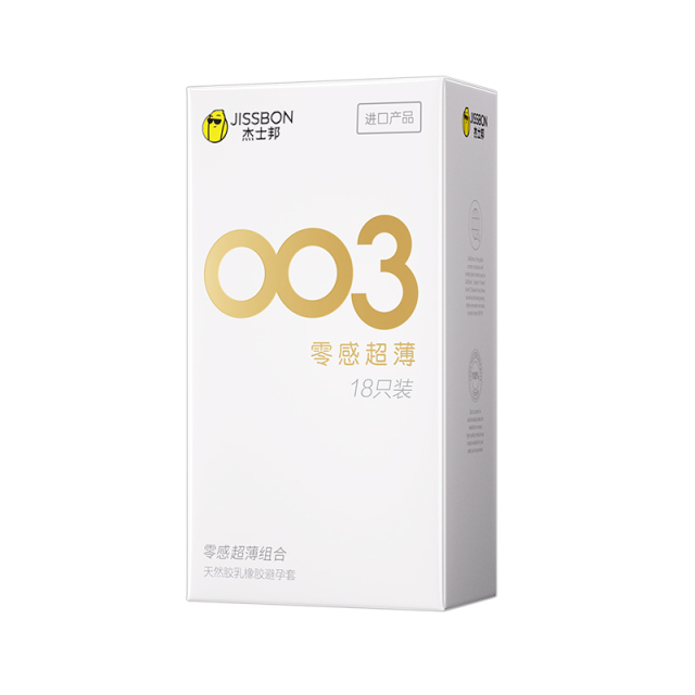 88VIP：jissbon 杰士邦 003零感超薄安全套組合 18只 （003至薄至潤12只+超薄4只+