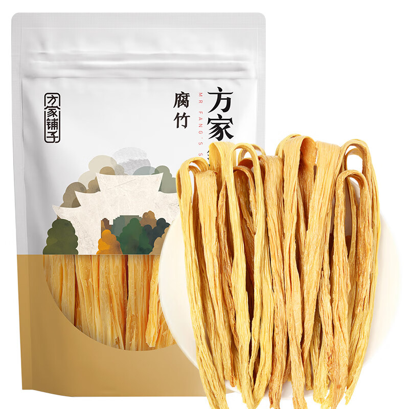 方家铺子 腐竹 400g 豆制品 原浆腐皮豆皮 豆味浓干度足 火锅食材 10.81元