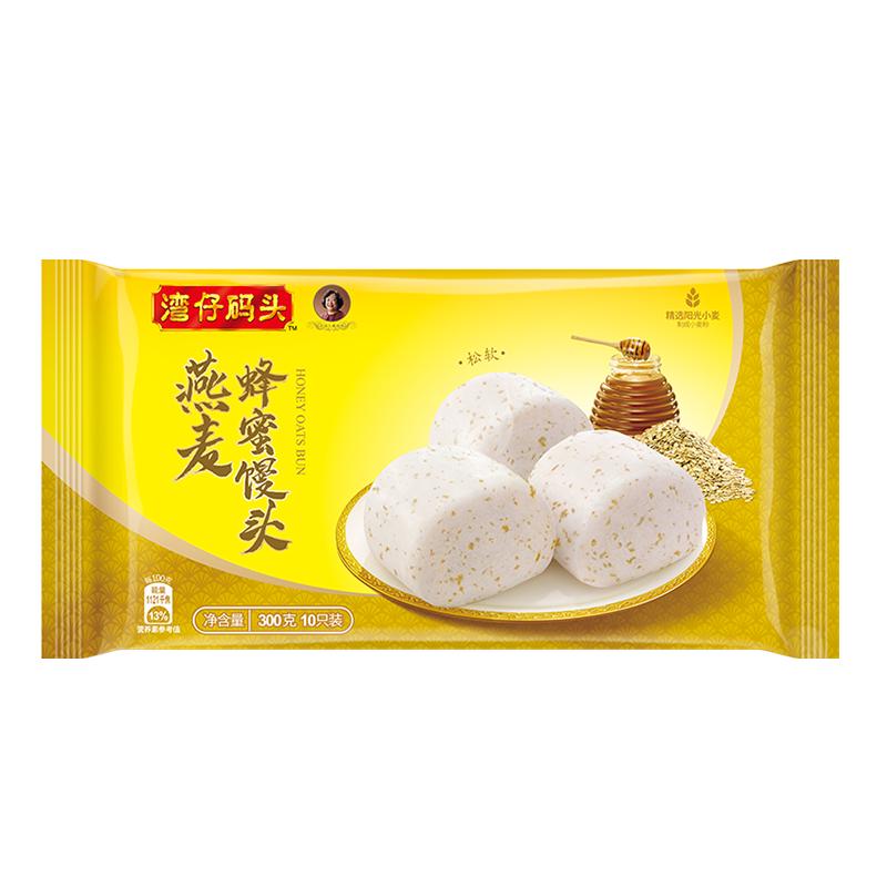 湾仔码头 早餐燕麦蜂蜜馒头 300g10只 8.54元（需买9件，需用券）