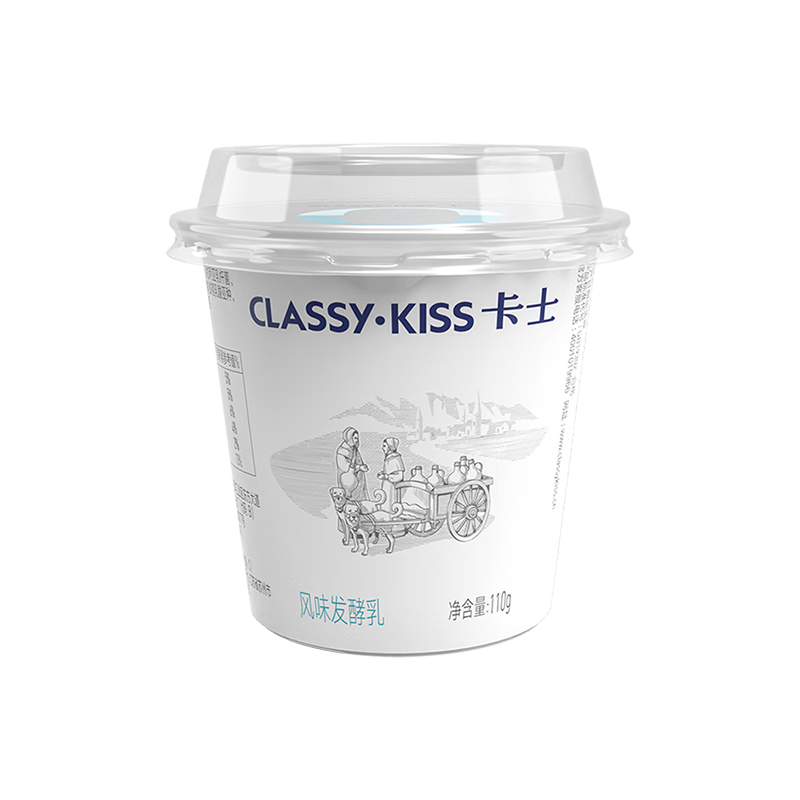 PLUS会员：CLASSY·KISS卡士 100g风味发酵乳 7种乳酸菌 原味100g*18杯 44.9元包邮（