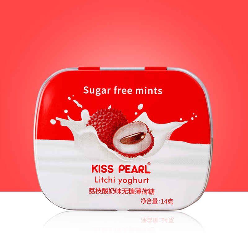 KISS PEARL 无糖薄荷糖 口香糖 14g*盒 1.93元（需买5件，需用券）