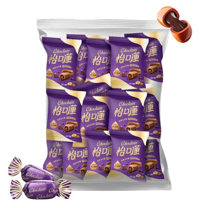 88VIP：eclairs 怡口蓮 怡口莲原味巧克力味太妃糖果约495g 90粒 29.49元（需买2件