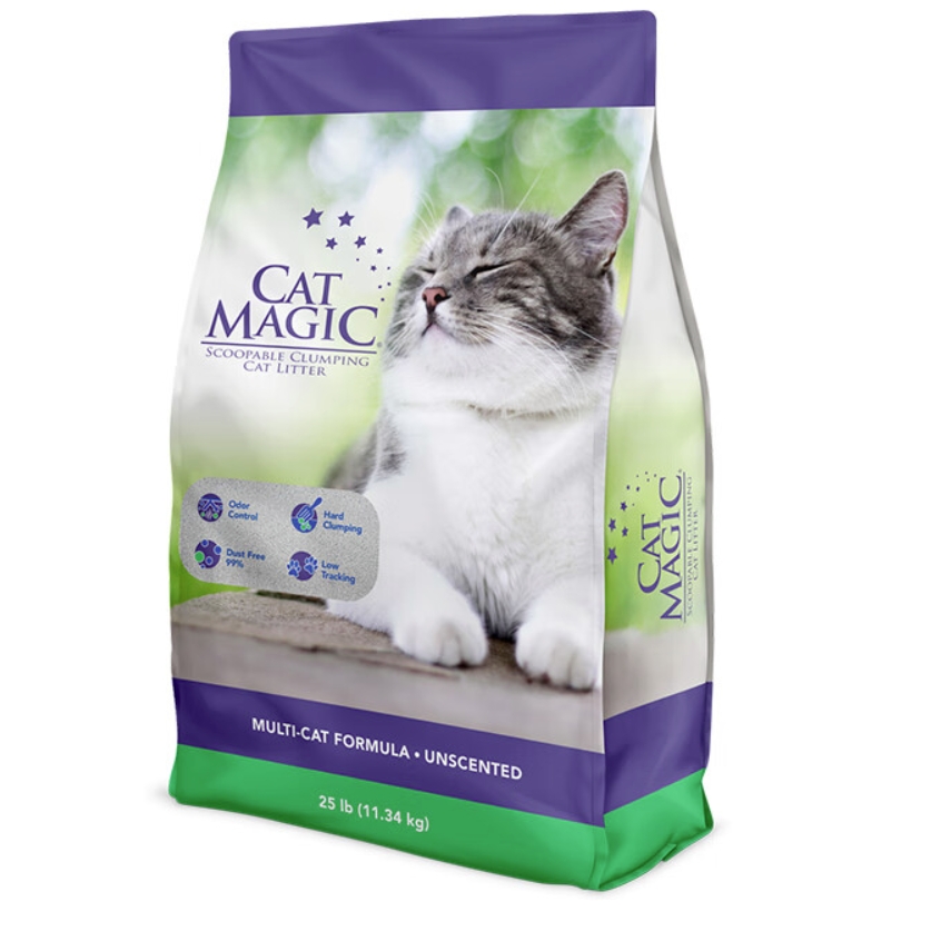 PLUS会员：CAT MAGIC 喵洁客 膨润土猫砂 25磅 紫标 70.62元