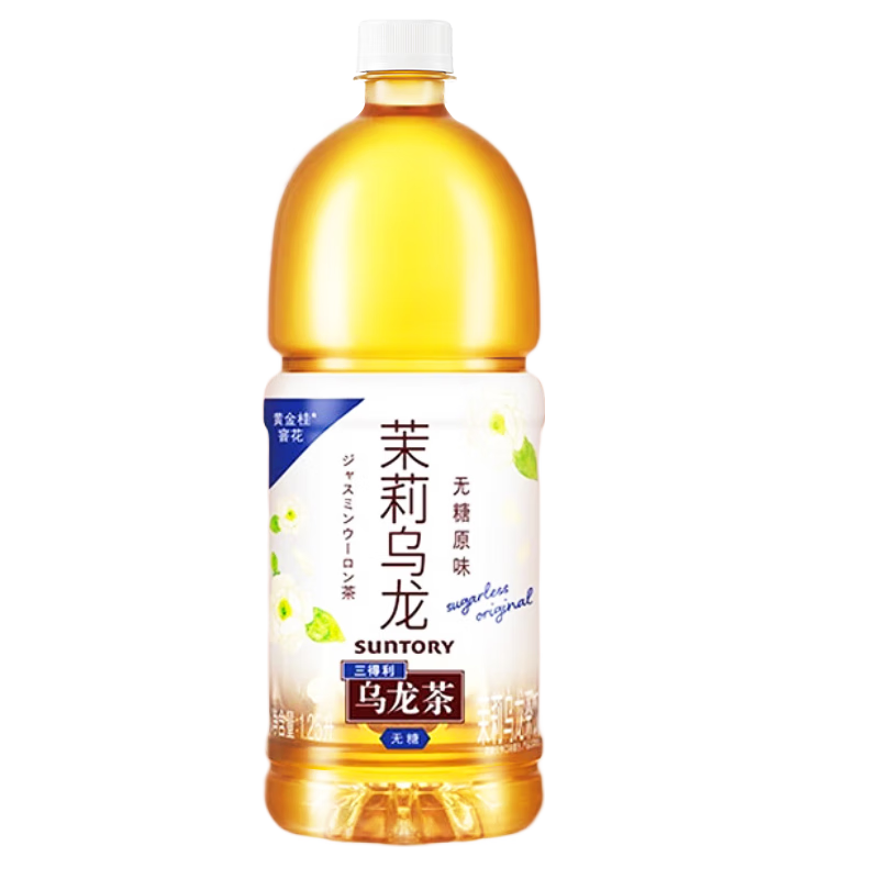 PLUS会员、概率券：三得利（Suntory） 无糖茉莉乌龙茶饮料 1.25L*6瓶*2件 72.48元