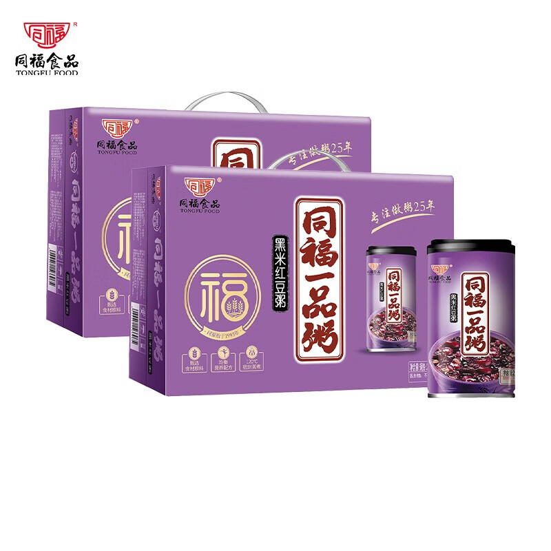 TONGFU PORRIDGE 同福碗粥 同福 黑米红豆粥280g 55.8元（需用券）