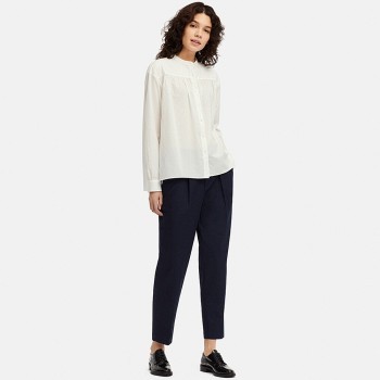 天猫uniqlo 优衣库 女装全棉立领上衣(长袖) 59元