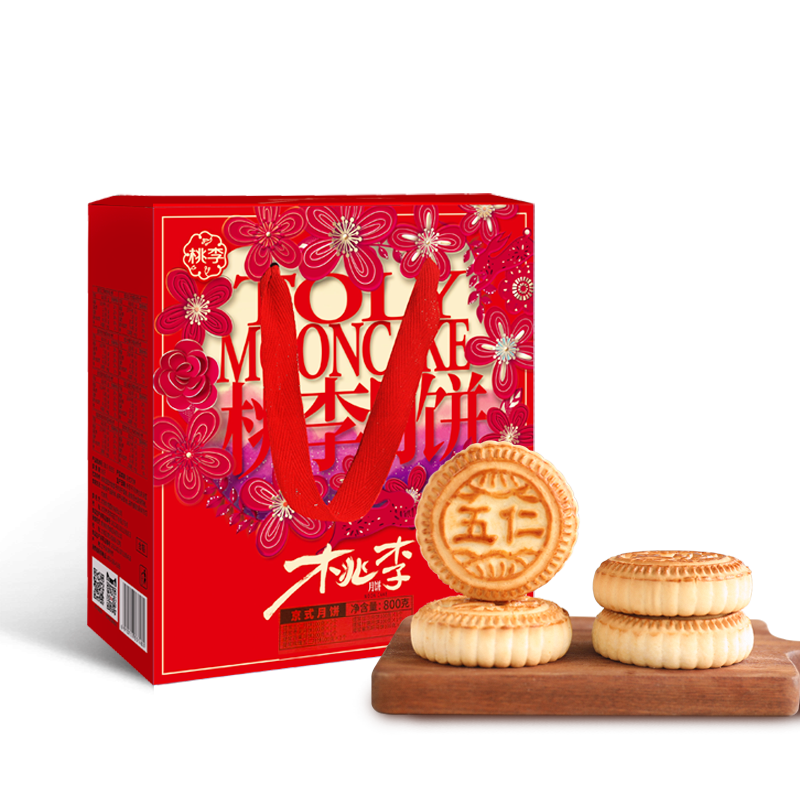 Plus会员:桃李 老式五仁8饼7味800g*1盒*3件 合24.6元/件（共73.8元）