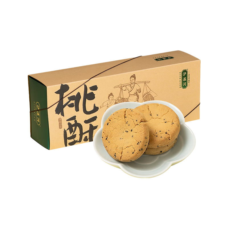 需首单：泸溪河 原味经典功夫桃酥 320g 37.8元（需领券，合18.9元/件）