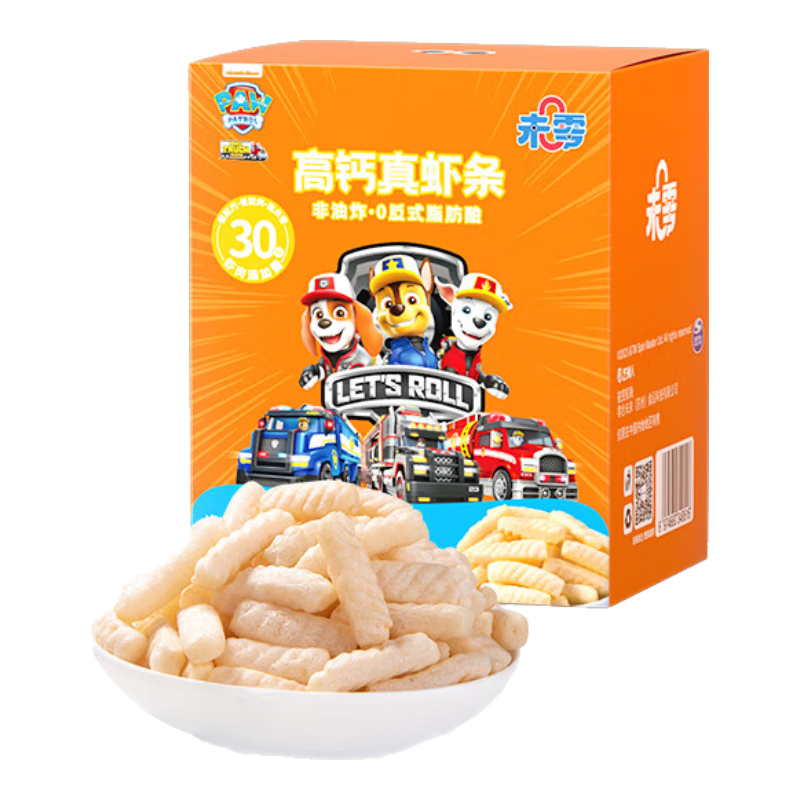 BEAZERO 未零 汪汪队立大功 高钙虾条非油炸儿童零食40g*4件 15.9元（合3.98元/件