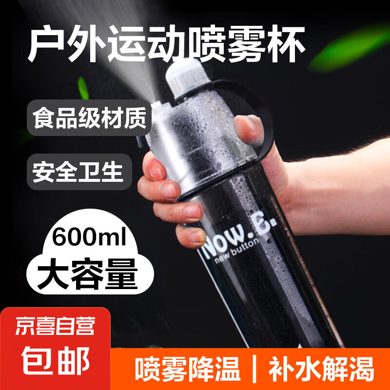 创意儿童塑料水杯喷雾杯 600ml 5.8元（需用券）