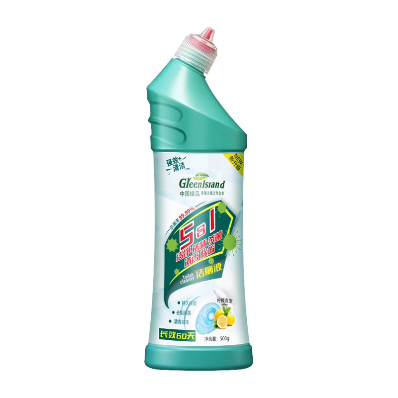 绿岛 洁厕灵 马桶清洁剂 卫生间洁厕液除臭垢尿碱溶解杀菌消毒去异味黄 500