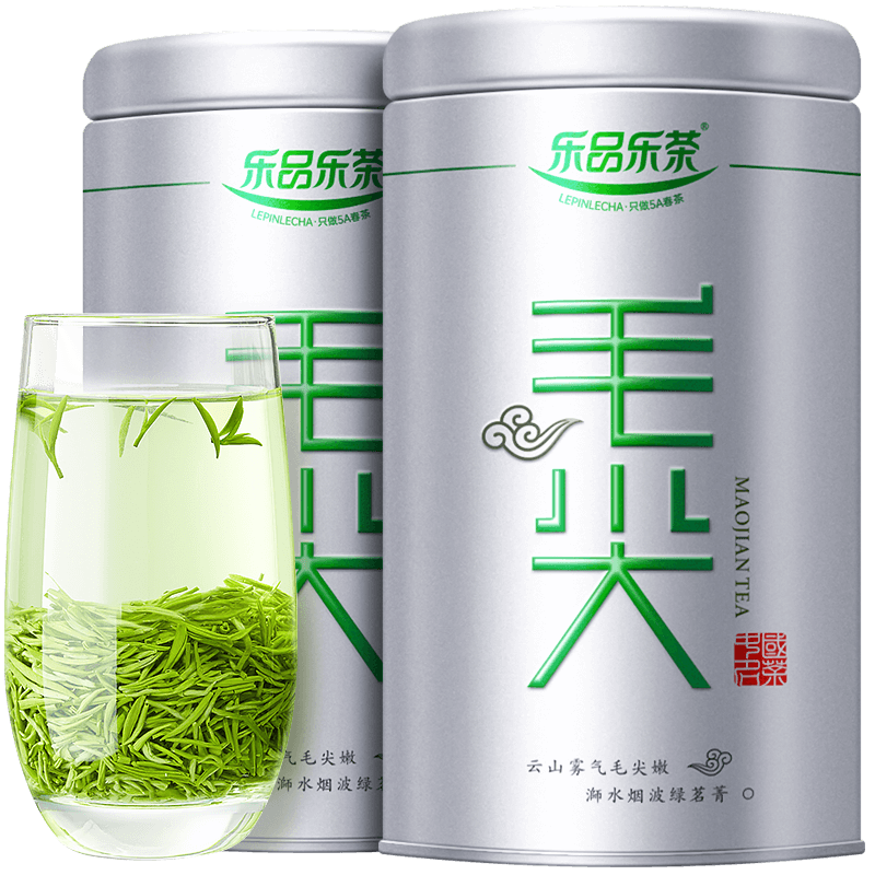 乐品乐茶 特级板栗清香型毛尖绿茶茶叶 2024新茶明前春茶嫩芽礼盒装共250g 74