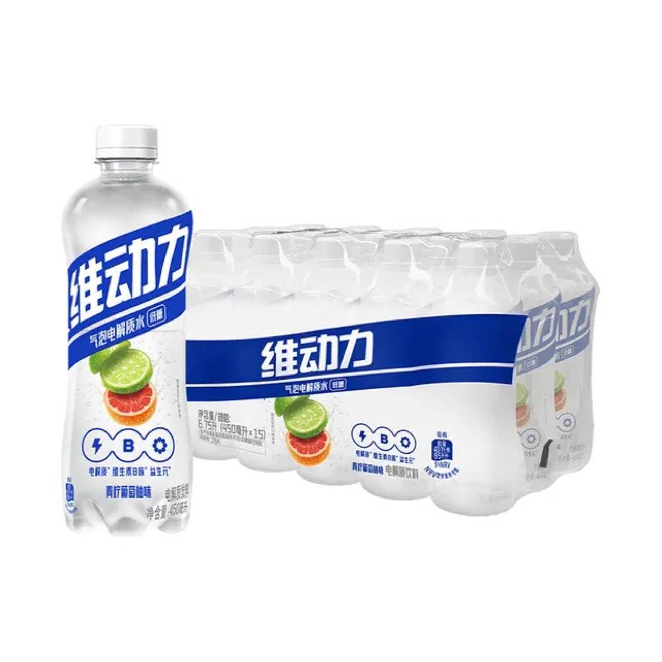百事 可乐维动力气泡电解质水葡萄柚味450ml*15瓶 42.9元（凑单后18.94）