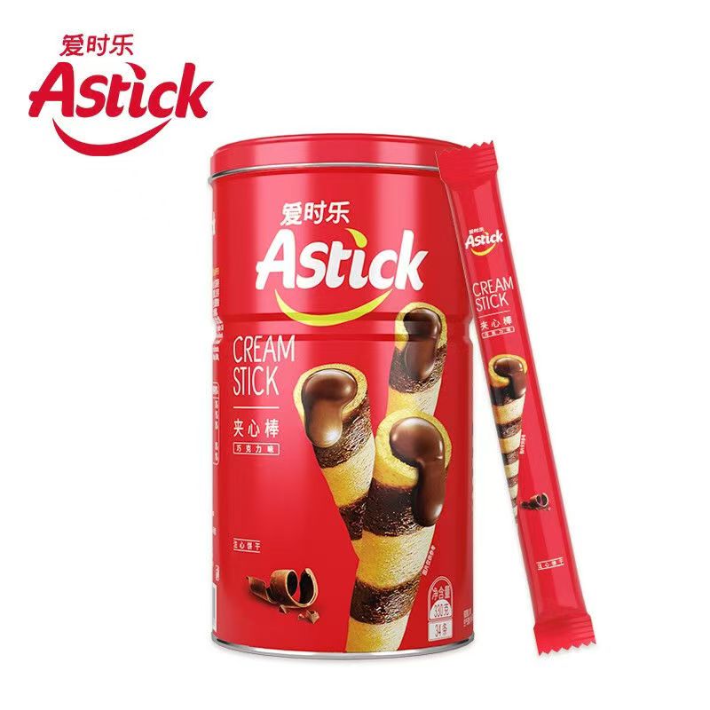 AStick 爱时乐 巧克力味夹心棒（注心威化饼干）330克 10.96元