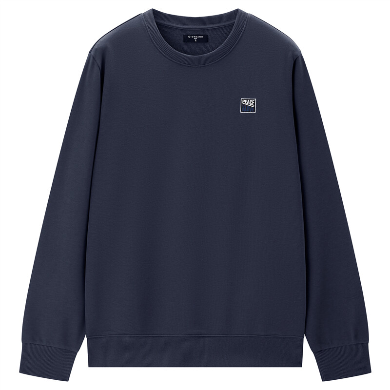 GIORDANO 佐丹奴 男士圆领长袖卫衣 13023755 75.91元