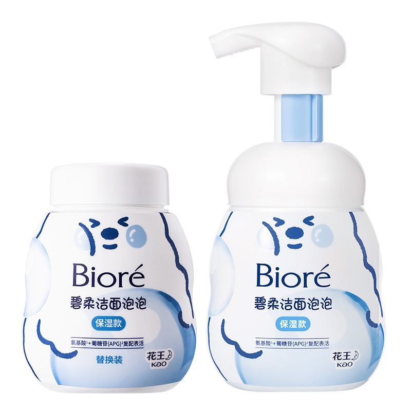 3.8焕新：Bioré 碧柔 洁面泡泡 保湿型（160ml+替换装 160ml） 65.3元包邮（需用