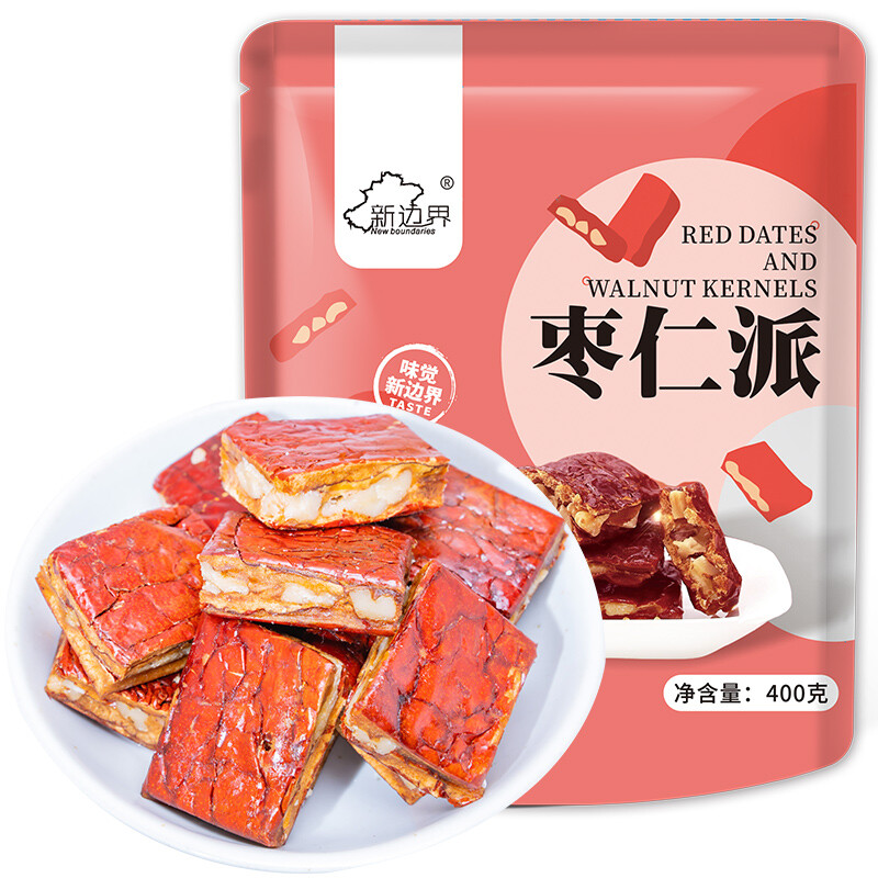 新边界 枣仁派 400g/袋 红枣夹核桃仁 19.9元