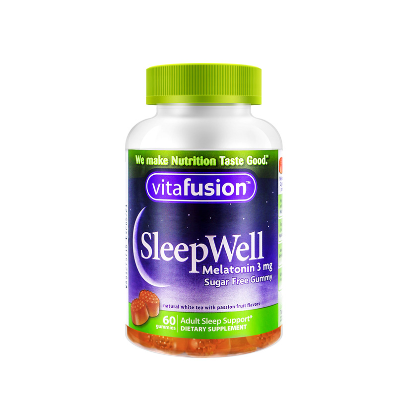 vitafusion 褪黑素安瓶助眠软糖sleepwell退黑素vf褪黑色素睡眠片美国进口 39元