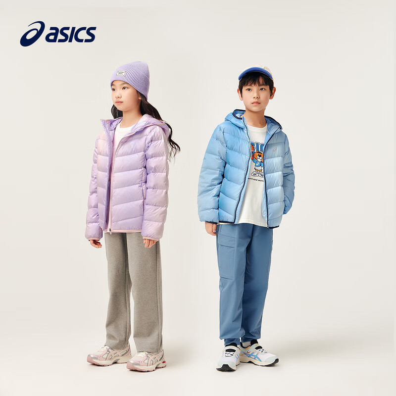 PLUS会员：asics 亚瑟士 男女款中大童羽绒服 多尺码可选 137.81元包邮(需用券)