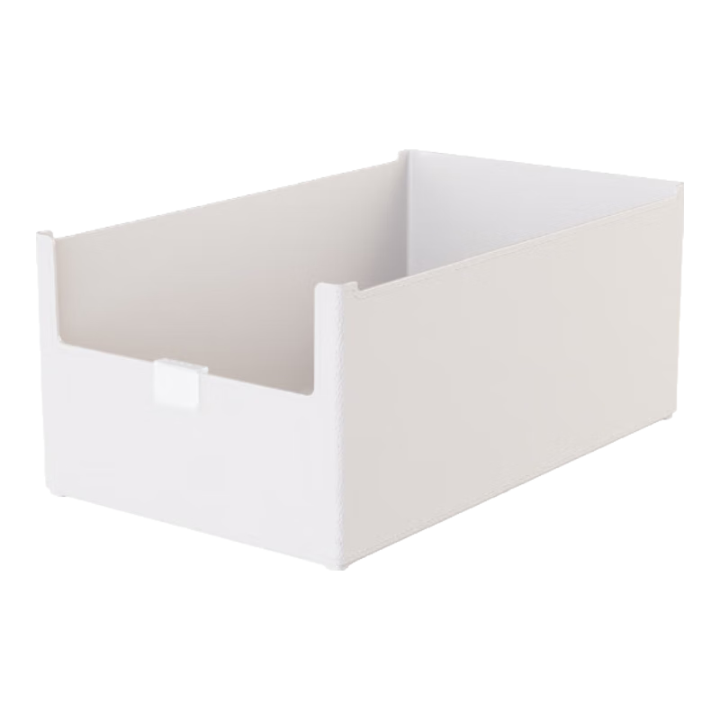 名创优品MINISO直角桌面文件收纳盒子35*21*15cm 奶白 9.7L 19元（需领券）