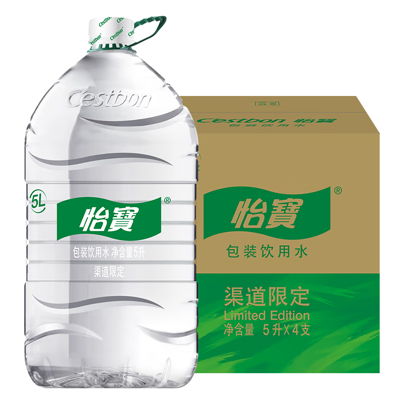 C'estbon 怡宝 包装饮用水 5L*4瓶 21.71元