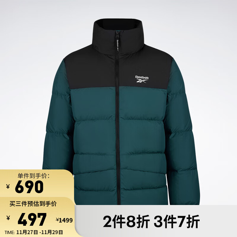 Reebok 锐步 男子运动羽绒服 HF2779 366元包邮（需凑单，实付414元，需用券）