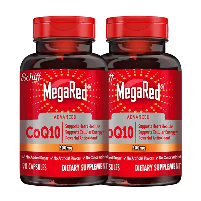 MegaRed 脉拓 辅酶q10软胶囊 200mg 90粒*2瓶装 ￥478