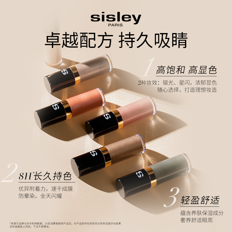 sisley 希思黎 魅彩液體眼影啞光亮片珠光細膩服帖 450元