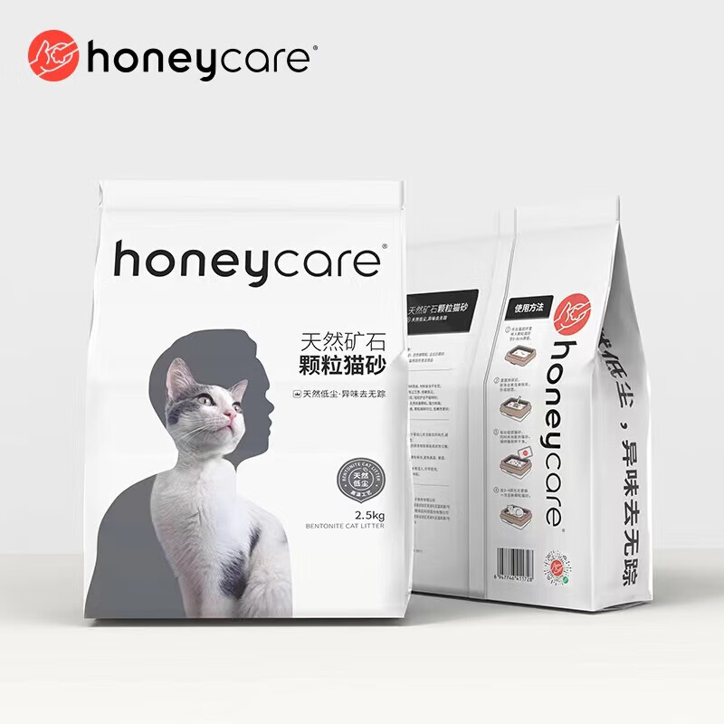 HONEYCARE 好命天生 膨润土无尘除臭矿石猫砂 10kg 46元