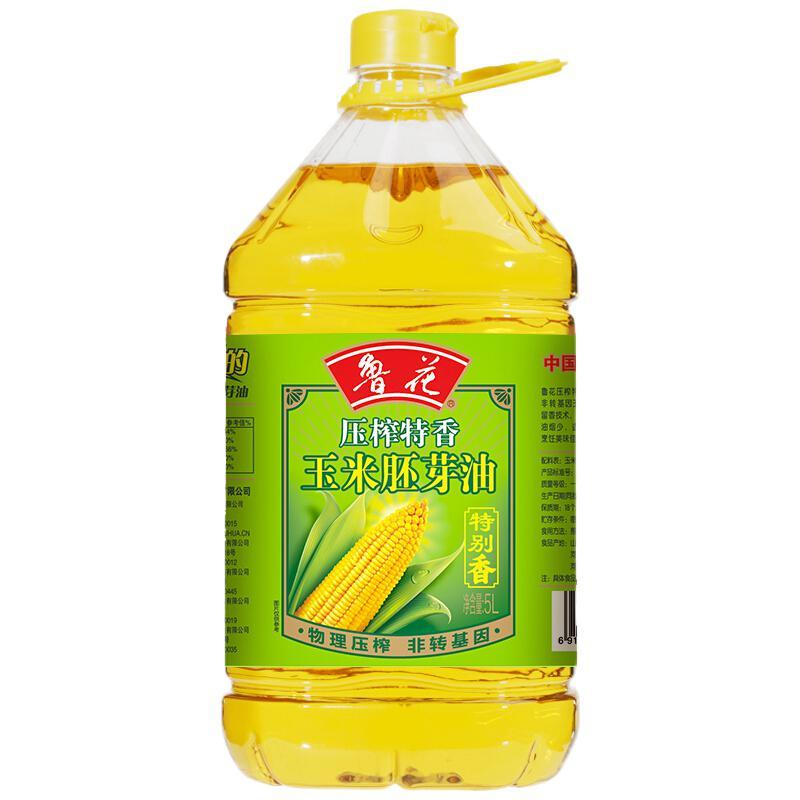 luhua 鲁花 压榨特香 玉米胚芽油 5L 84.35元（需用券）