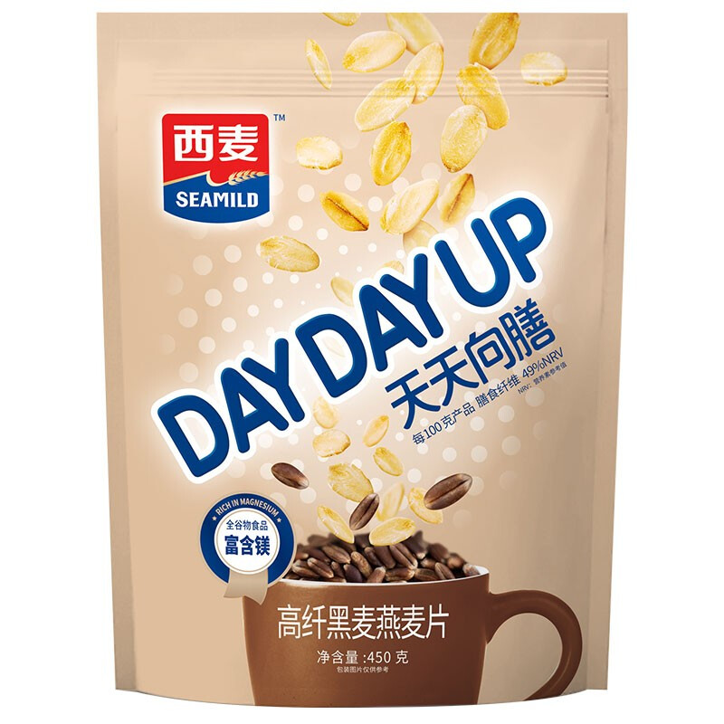 SEAMILD 西麦 天天向膳 高纤黑燕麦片 450g 5.9元（需买2件，共11.8元，双重优惠