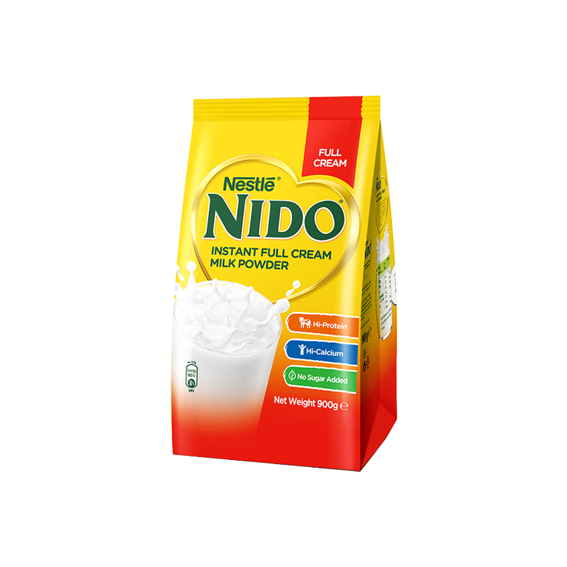 NIDO 雀巢荷兰进口全脂高钙成人 奶粉 900g袋 78.01元