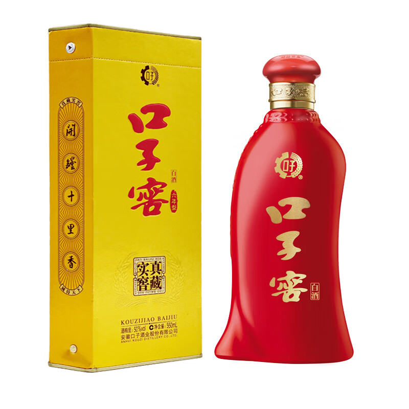 口子窖 6年型 50度 浓香型白酒 550ML 单瓶装 134.9元包邮（双重优惠）