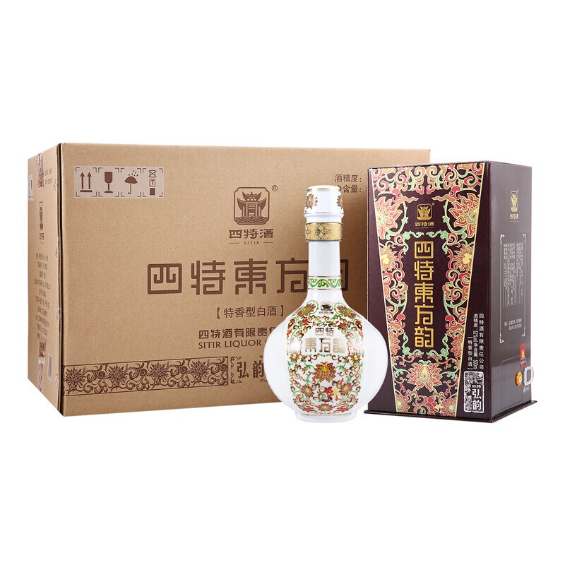 SITIR 四特酒 四特 白酒 东方韵 弘韵 特香型白酒 52度 500ml*6 整箱装 江西 874元