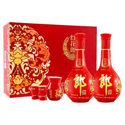 百亿补贴万人团：郎酒 红花郎十53度酱香型高档白酒 500ml*2瓶礼盒装 456元