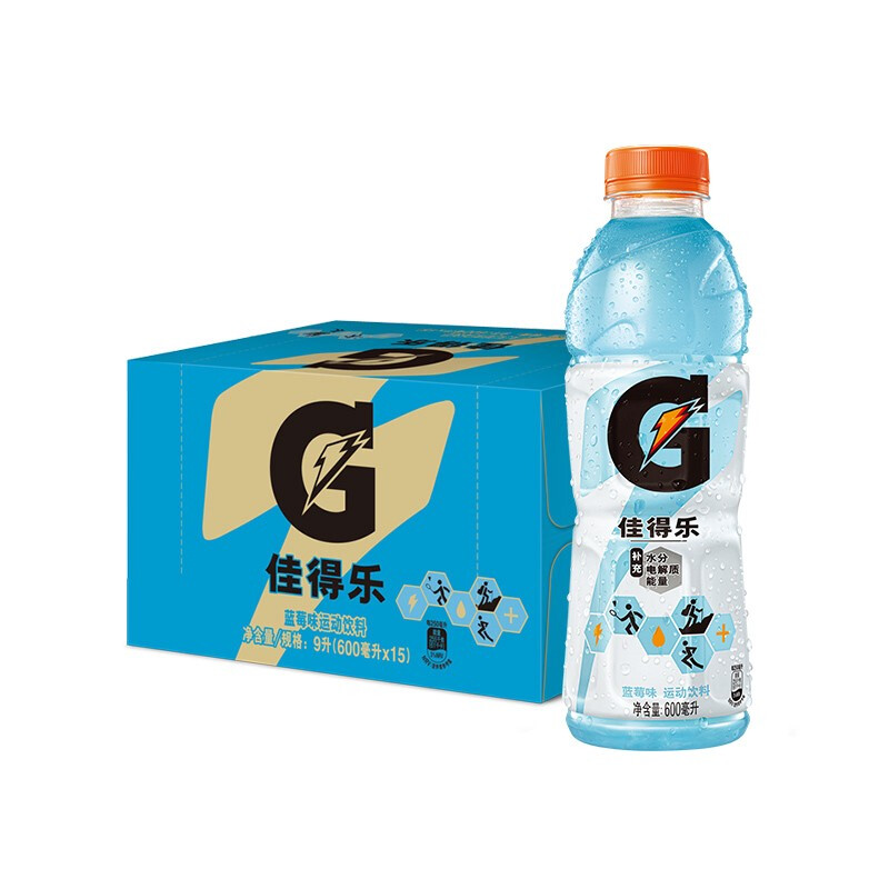 GATORADE 佳得乐 pepsi 百事 佳得乐 GATORADE 蓝莓味运动饮料600ml*15瓶 33.66元（需