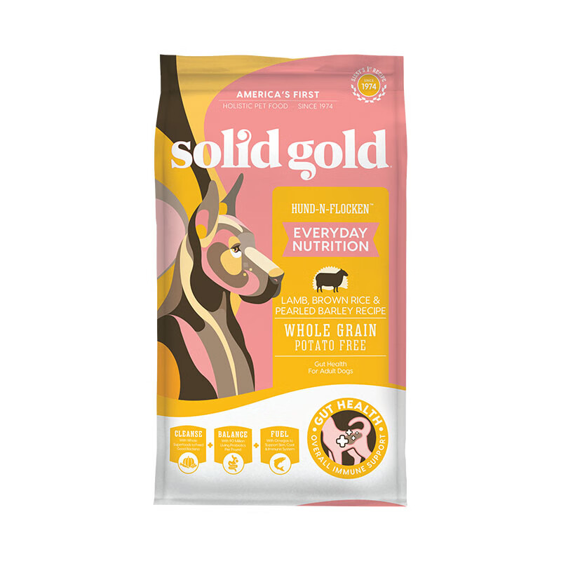 素力高 SolidGold）每日营养全阶段幼犬成犬 鲜羊肉犬粮狗粮 1.8kg（羊肉） 105