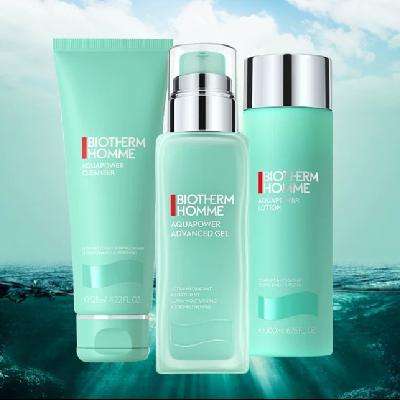 20点：BIOTHERM 碧欧泉 男士水动力保湿套装（水200ml+乳100ml+洁面125ml ） 427元包