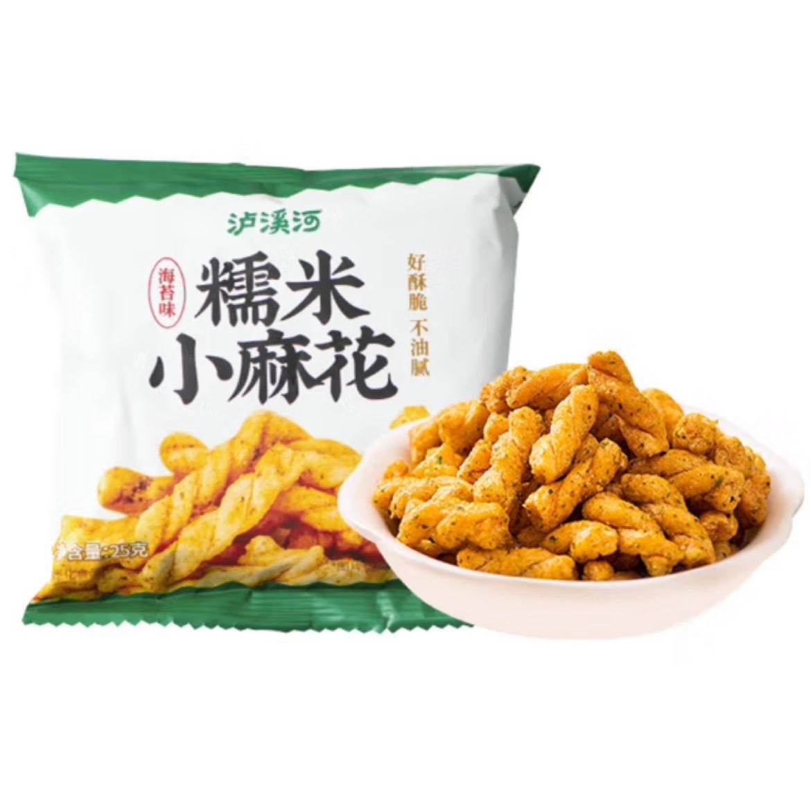 plus会员：泸溪河 糯米小麻花 海苔味 25g*10袋 12.72元