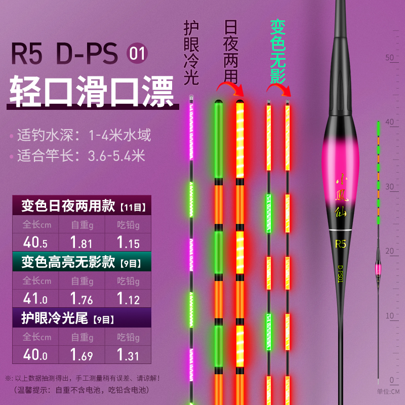 小凤仙 咬钩变色夜光鱼漂 19元