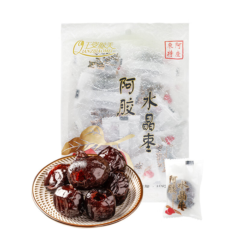 张太和 阿胶水晶枣 金丝枣 休闲零食临期清仓 100g*5袋 9.9元（需用券）