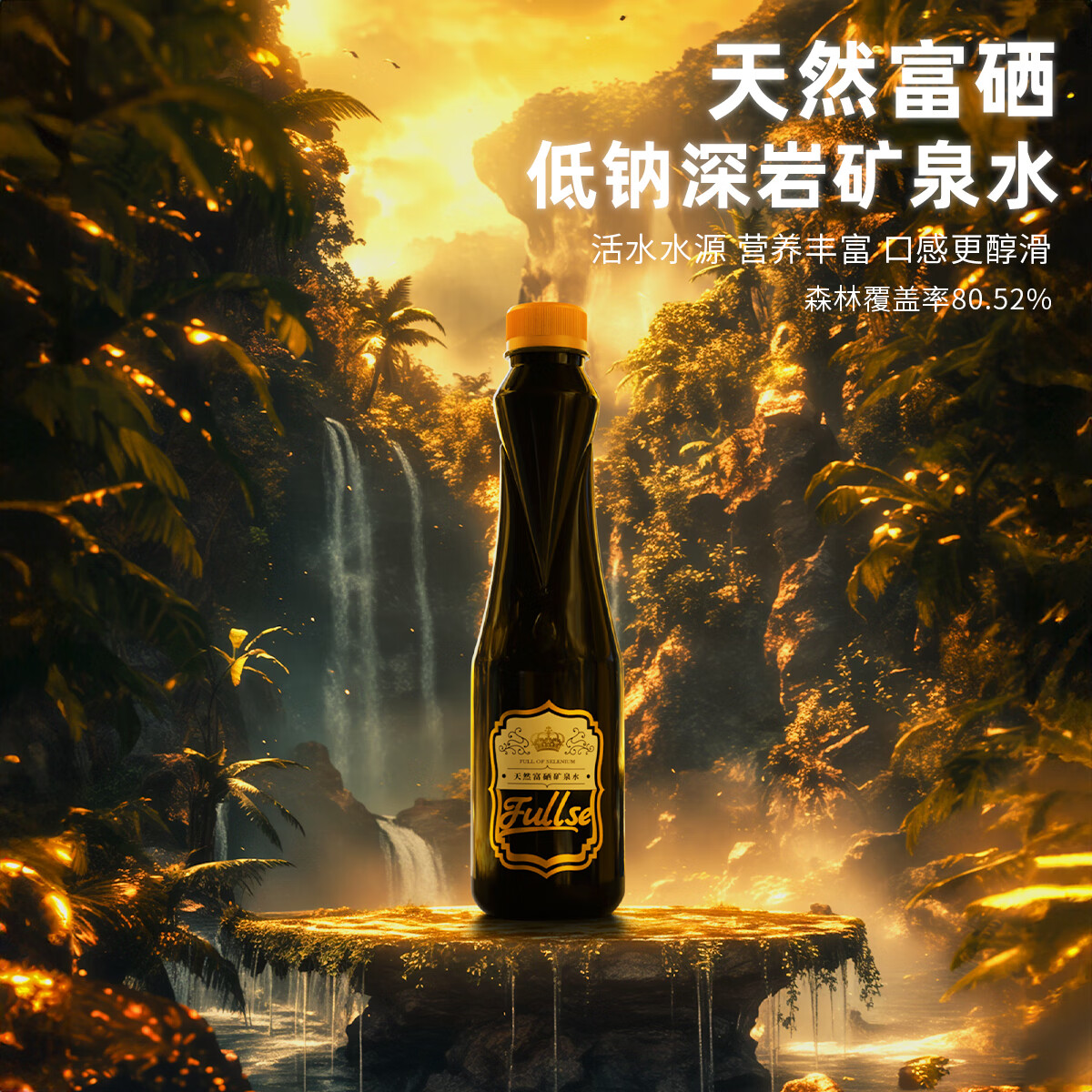 Pauls 保利 新品黑标天使天然富硒矿泉水330mL 12瓶 1箱 35.37元（需用券）