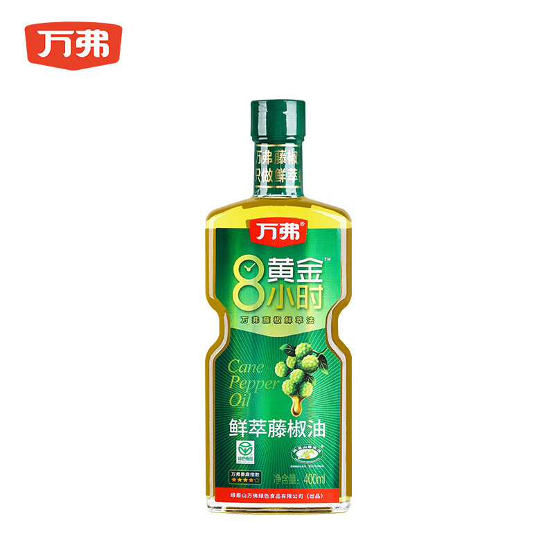 万弗 鲜萃藤椒油400ml青花椒油麻椒油 9.1元（需买5件，需用券）