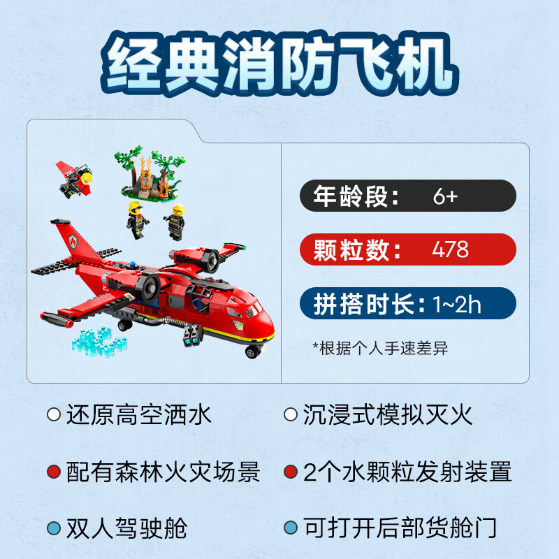 LEGO 乐高 城市系列 60413 消防飞机 313.65元（需用券）