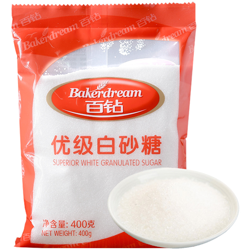 Bakerdream 百钻 优级白砂糖 400g 4.05元（需买5件，需用券）