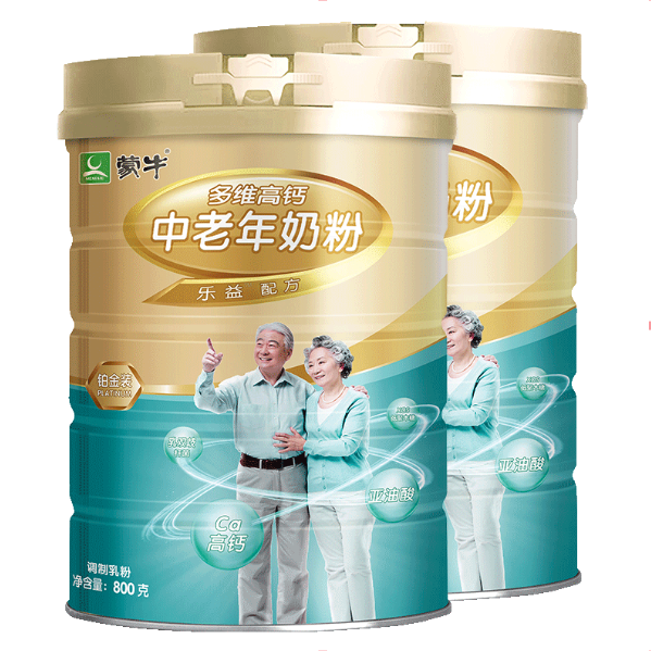 88VIP：MENGNIU 蒙牛 铂金装多维高钙中老年奶粉800g*2罐 113.7元（需用券）