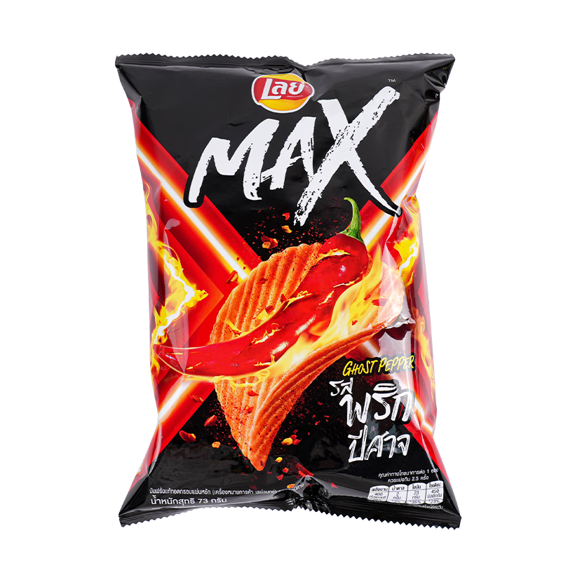 乐事（Lays）MAX系列鬼椒味薯片73g泰国进口 10.77元（需领券）