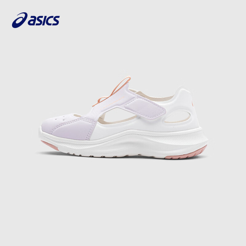 ASICS 亚瑟士 儿童透气休闲凉鞋 700粉紫 30.5码 117.91元（需用券）