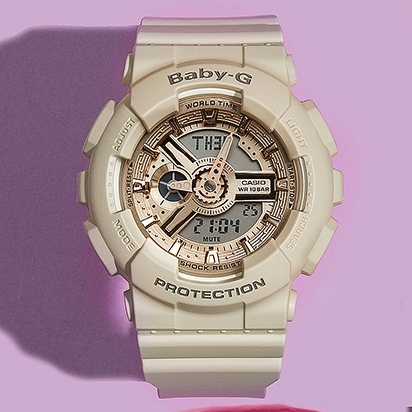 CASIO 卡西欧 BABY-G 女士石英腕表 淡雅裸粉 791元（需用券）